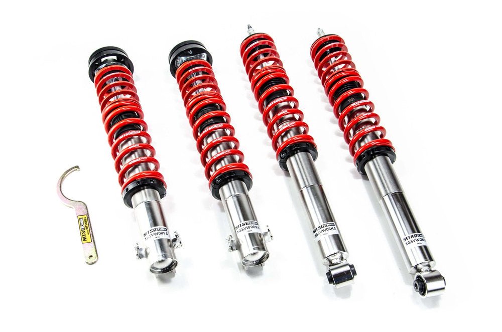 XMTSGWVW86 Street Coilover Kit w/ Camber Adjust Top Mounts (Inox) for Seat TOLEDO I (1L) - MTS Technik UK - xmtsgwvw86-seat-toledo-i-1l