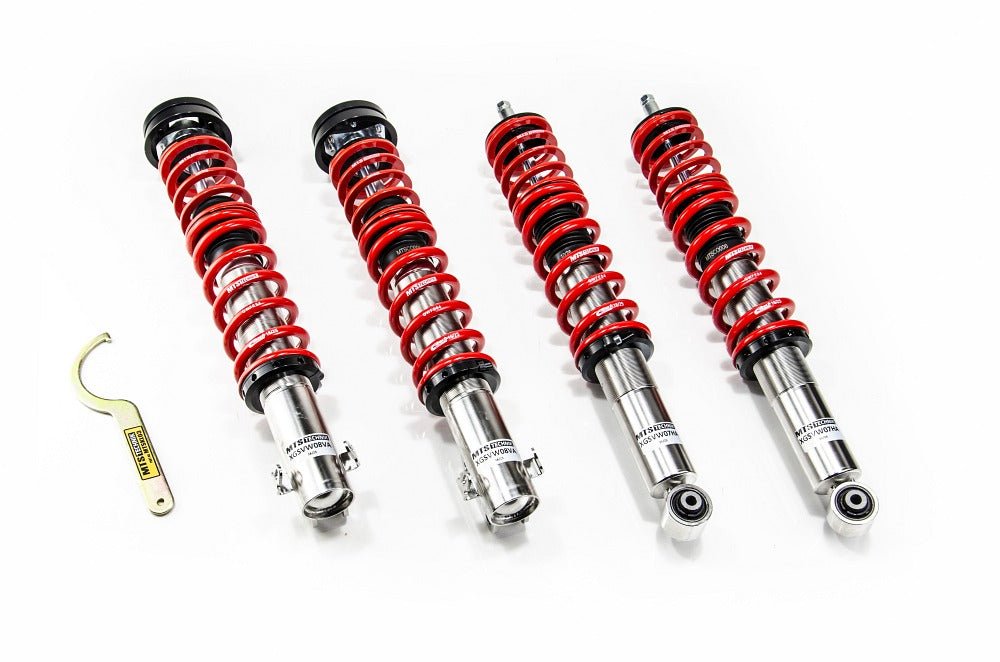 XMTSGWVW95-S Stance Coilover Kit w/ Camber Adjust Top Mounts (Inox) for Volkswagen JETTA II (19E/1G2) - MTS Technik UK - xmtsgwvw95-s-volkswagen-jetta-ii-19e1g2